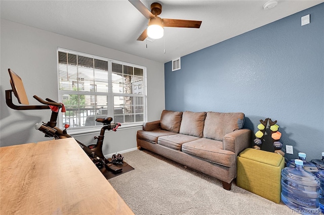 17442 Nature Walk Trl Unit 105, Parker, CO 80134 - office with carpet floors and ceiling fan