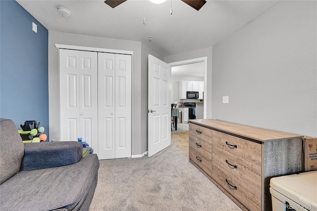 17442 Nature Walk Trl Unit 105, Parker, CO 80134 - sitting room with light colored carpet and a ceiling fan