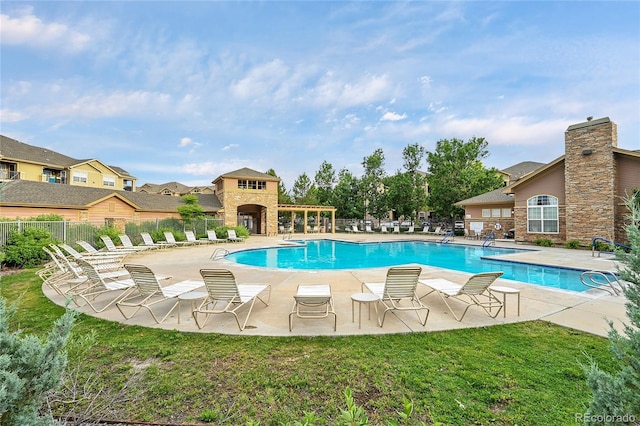 17442 Nature Walk Trl Unit 105, Parker, CO 80134 - community pool featuring a patio area