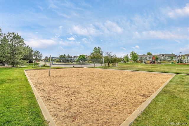 17442 Nature Walk Trl Unit 105, Parker, CO 80134 - view of home's community featuring volleyball court, a yard, and a residential view