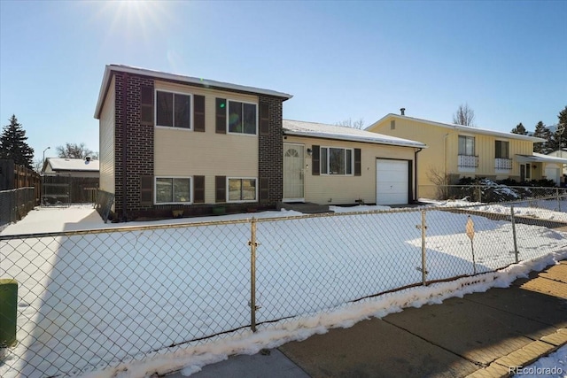 view of split level home