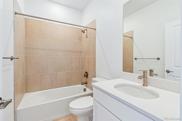 9322 Quaker St, Arvada, CO 80007 - full bathroom featuring toilet, vanity, and bathtub / shower combination