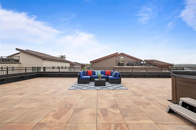 view of patio / terrace with an outdoor living space