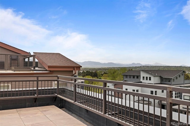 exterior space with a mountain view