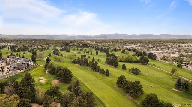 bird's eye view featuring a mountain view