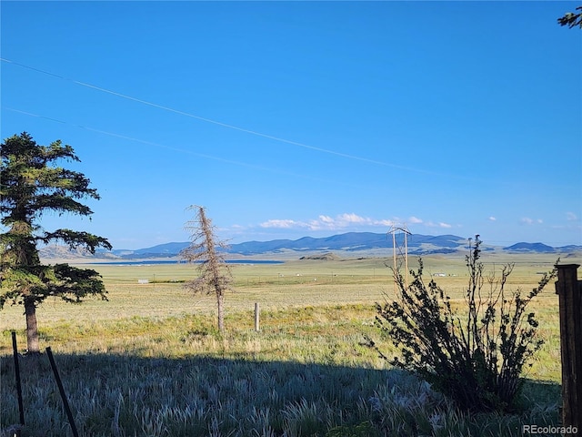 view of mountain feature featuring a rural view