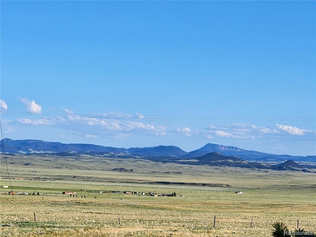 view of mountain feature featuring a rural view