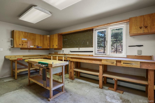 28730 Mountain View Rd, Conifer, CO 80433 - kitchen with brown cabinetry, light flooring, and light countertops