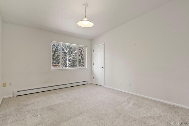 28730 Mountain View Rd, Conifer, CO 80433 - carpeted spare room with a baseboard heating unit and baseboards