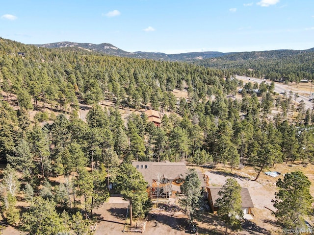 aerial view featuring a mountain view