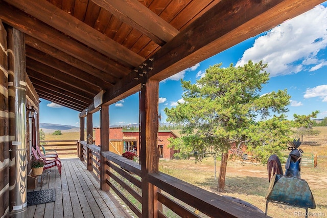 view of wooden terrace