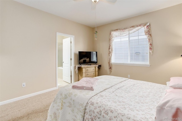12513 Grape St, Thornton, CO 80241 - carpeted bedroom with ensuite bath and a ceiling fan