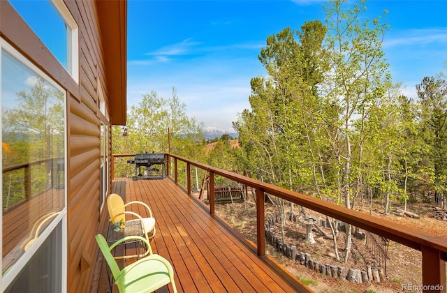 7260 Remington Rd, Como, CO 80432 - wooden terrace with a grill