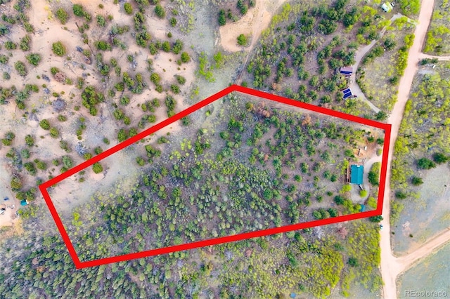 7260 Remington Rd, Como, CO 80432 - aerial view of property's location featuring property boundaries highlighted