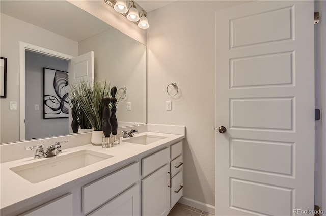 6581 E 148th Dr, Thornton, CO 80602 - full bath with double vanity and tile patterned flooring