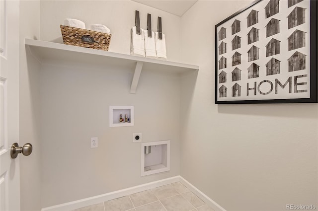 6581 E 148th Dr, Thornton, CO 80602 - washroom featuring washer hookup, electric dryer hookup, and tile patterned flooring