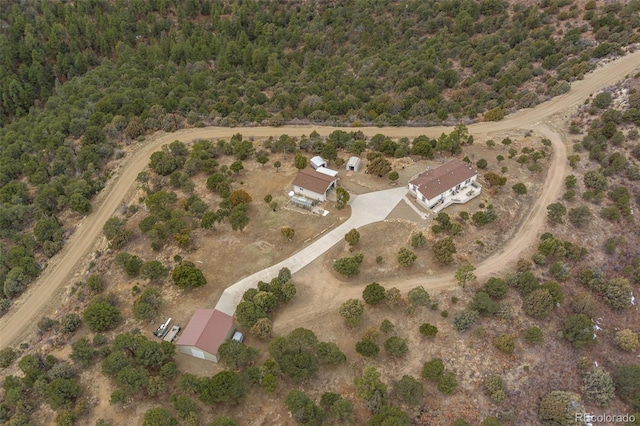 drone / aerial view featuring a rural view