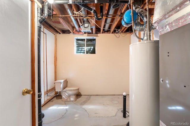 2698 S Niagara St, Denver, CO 80224 - unfinished below grade area featuring water heater