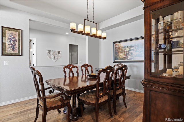 dining room featuring hardwood / wood-style flooring