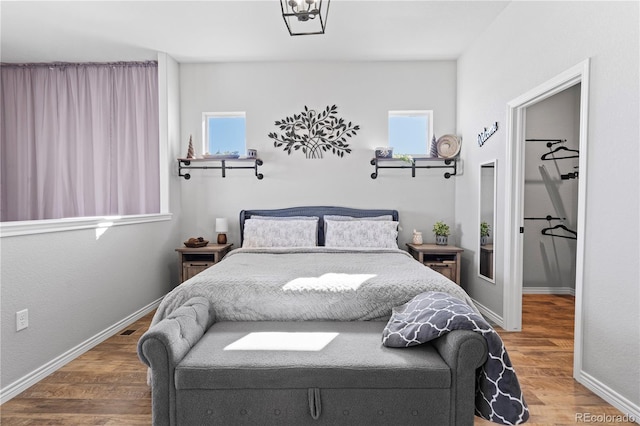 bedroom featuring hardwood / wood-style flooring