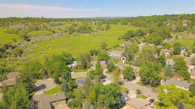 6842 Garland St, Arvada, CO 80004 - aerial view of residential area featuring a tree filled landscape