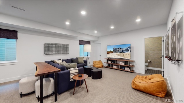 view of carpeted living room