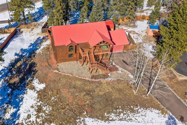 350 Panther Ct, Woodland Park, CO 80863 - view of snowy aerial view