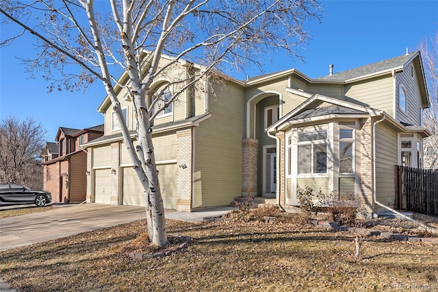 view of front of house featuring a garage