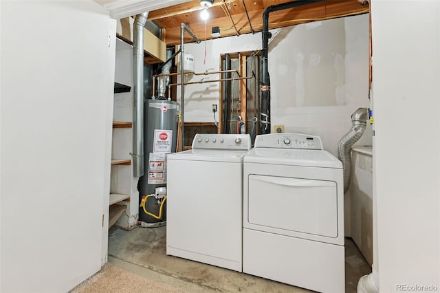 9196 W Maplewood Ave, Littleton, CO 80123 - laundry room with water heater and separate washer and dryer