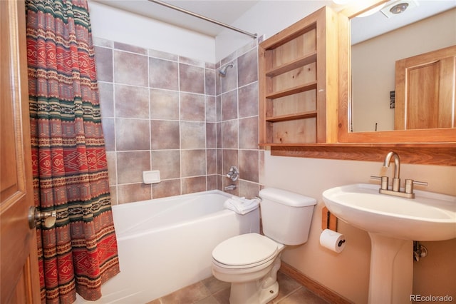58 Hawk Cir Unit 2342, Dillon, CO 80435 - bathroom with tile floors, shower / tub combo, and toilet