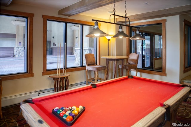 58 Hawk Cir Unit 2342, Dillon, CO 80435 - playroom with beam ceiling and billiards