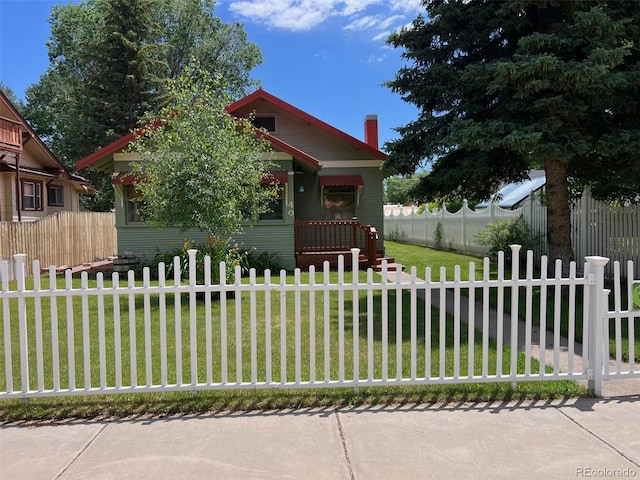 40 Bronk St, Monte Vista, CO 81144 - view of front of house featuring a fenced front yard