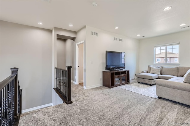 view of carpeted living room