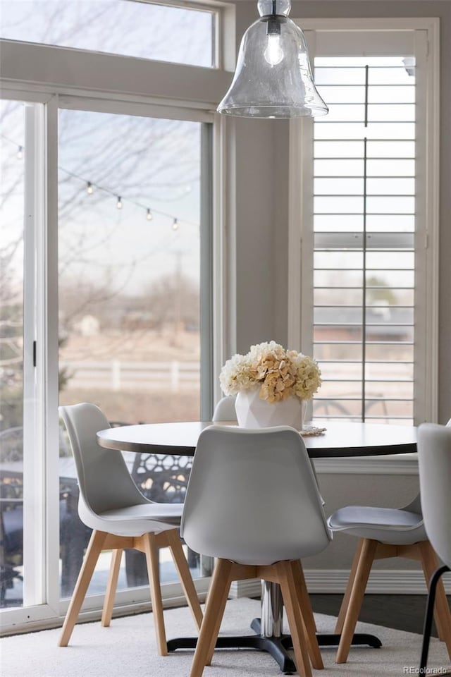 view of dining area