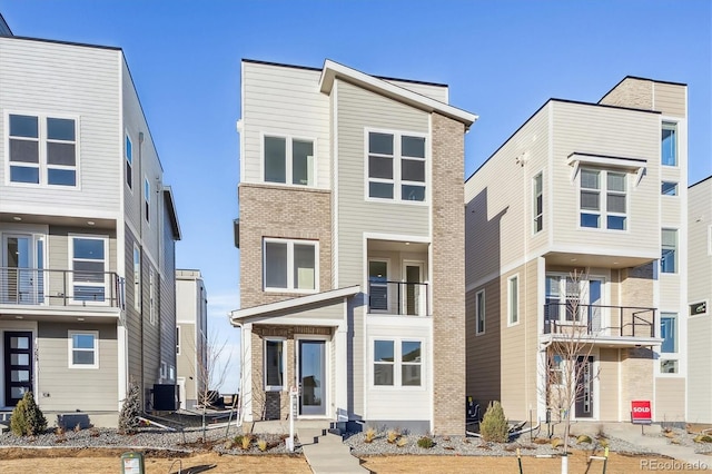 view of front of home with central AC