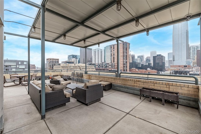 view of patio / terrace featuring an outdoor hangout area