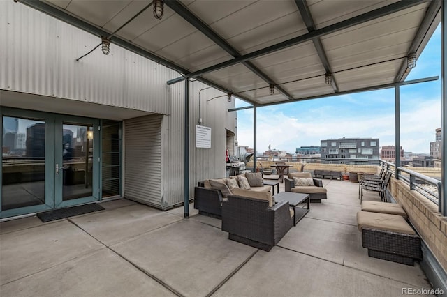 view of patio with an outdoor hangout area