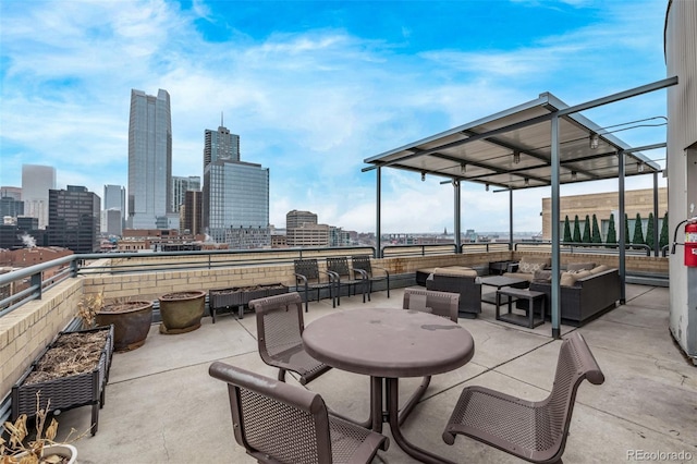 view of patio featuring outdoor lounge area