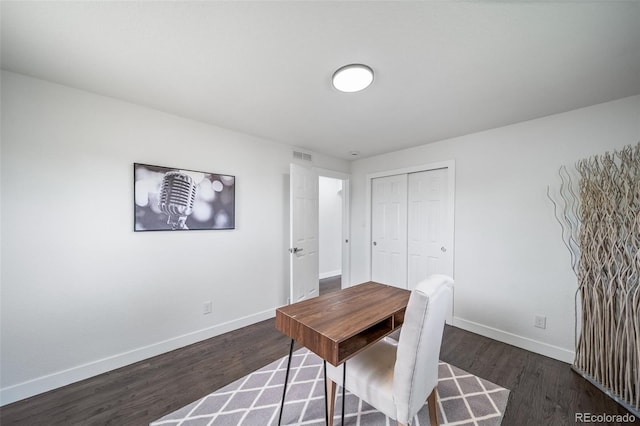 4640 W Ellsworth Ave, Denver, CO 80219 - office with baseboards and wood finished floors