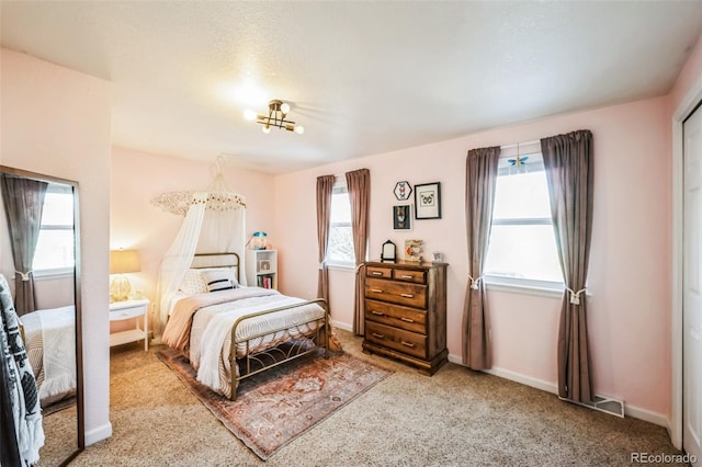 view of carpeted bedroom