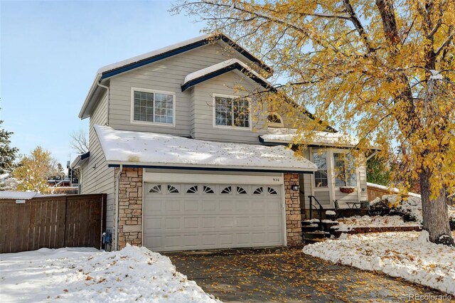 view of front of house featuring a garage