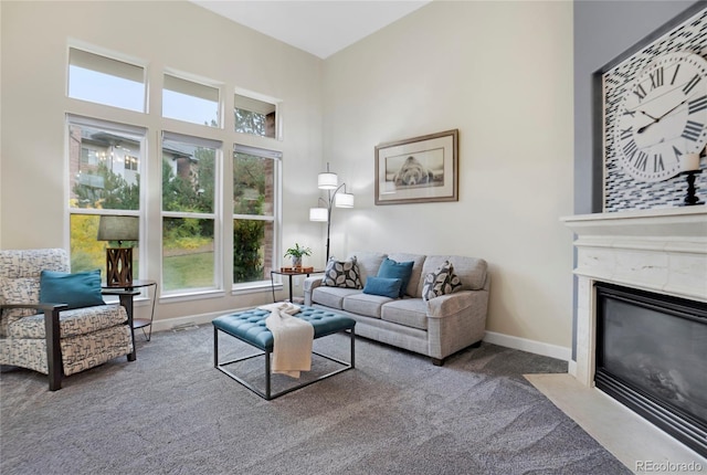 view of carpeted living room