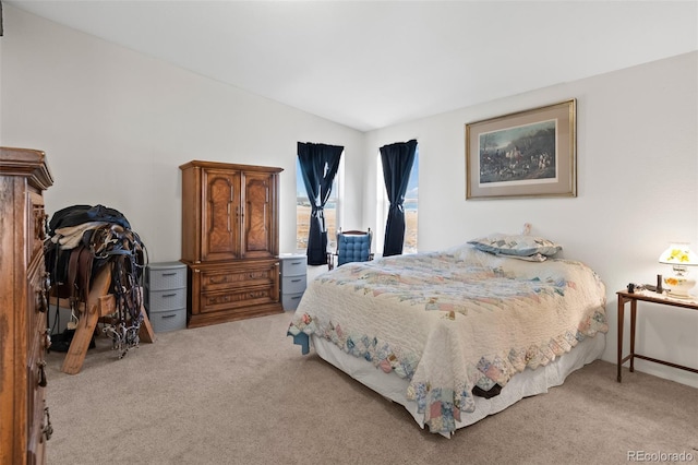 view of carpeted bedroom