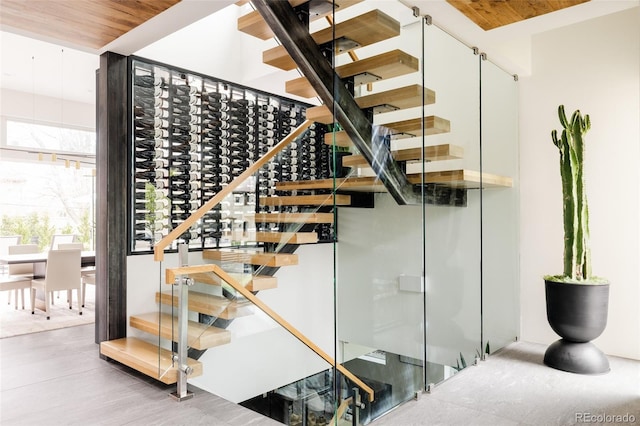 140 S Glencoe St, Denver, CO 80246 - wine area featuring wood finished floors and wooden ceiling
