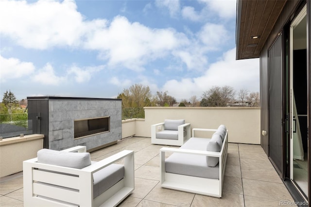 140 S Glencoe St, Denver, CO 80246 - view of patio / terrace featuring an outdoor living space with a fireplace