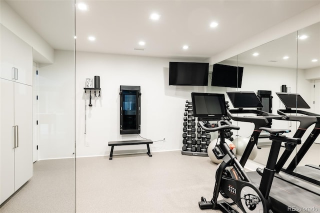 140 S Glencoe St, Denver, CO 80246 - workout area featuring recessed lighting