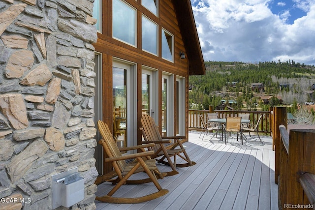 62 897, Grand Lake, CO 80447 - wooden terrace with outdoor dining area