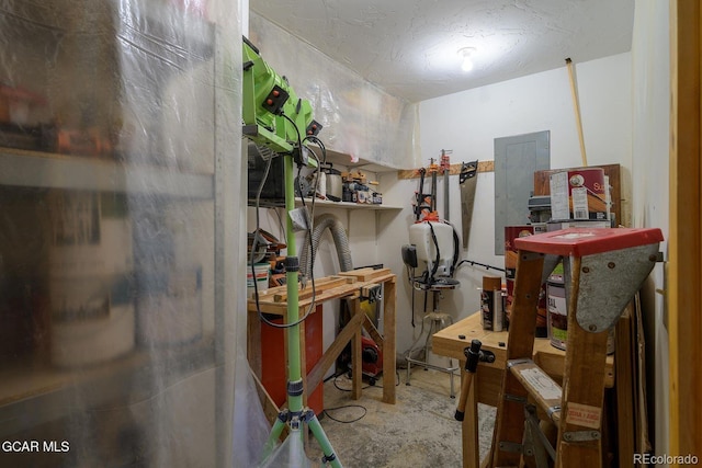 62 897, Grand Lake, CO 80447 - misc room featuring electric panel and a workshop area
