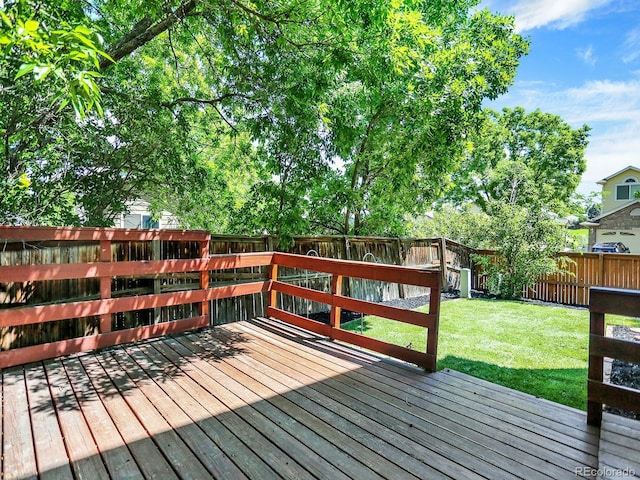 453 Arden Cir, Highlands Ranch, CO 80126 - wooden deck featuring a fenced backyard