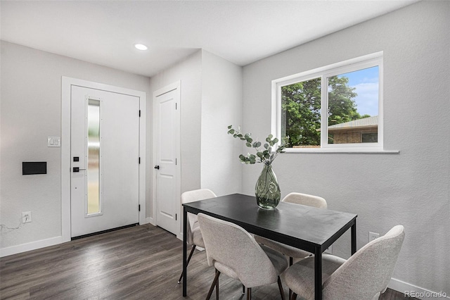 530 Everett St, Lakewood, CO 80226 - dining space with dark wood-style floors and recessed lighting
